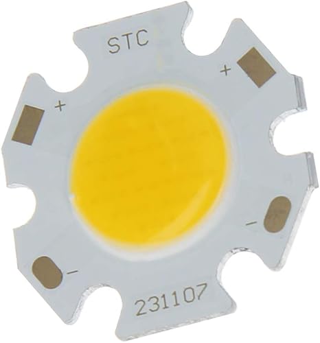 Miniatura 7 de Bettomshin 1 unids LED chip módulo 7 W aluminio cálido blanco 3000 K alta potencia 300ma para lámpara reflector 0.787x0.433 in