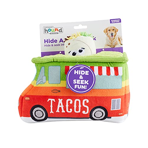Image of Outward Hound Hide A Taco Plush Dog Toy Puzzle