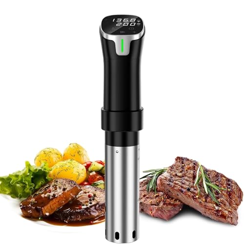 NGARY Sous Vide Machine Precision Cooker, 1100W Slow Water Bath Cooking Machine with Digital Touch Screen, Temperature and Time Display Control, Quiet and Energy Efficient for Beginners Home Chefs