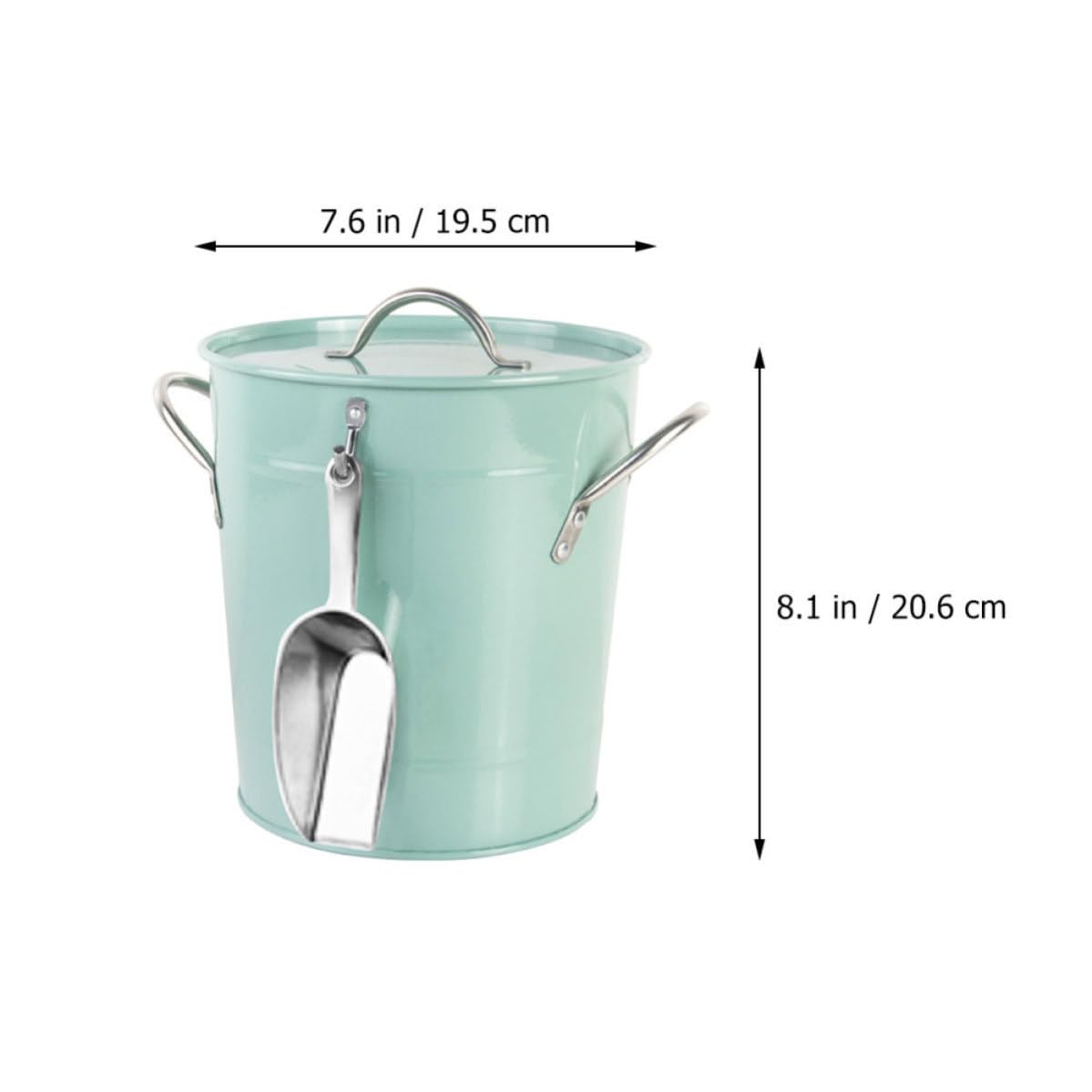 iplusmile Cubo de Cerveza Fría Verde Compacto Asa de Plástico y Hierro para Fiesta y Ktv, Cubo de Hielo para Barra y Eventos