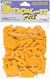 The New Image Group Stick It Felt, 1-Inch Numbers & Letters, Gold, 80-Pack