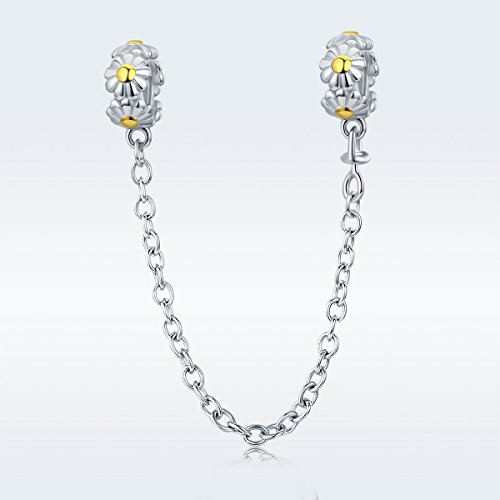 Cadena seguridad Daisy Chain pulsera accesorios joyería mujer plata 7