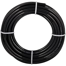 1/2" OD PU Tubing, 32.8 Feet Length Pneumatic Hose for Air Compressor or Fluid Transfer Line Black, 32.8FT