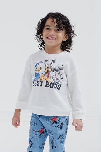 Disney Waffle Knit Pullover Sweatshirt and Jogger Pants Outfit Set Newborn to Little Kid Sizes (0-3 Months - 5)2