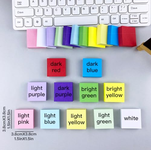 11 pads multicolor sticky notes set assorted bright colors 11-colors mini-sized sticky index tab