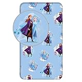 Producto oficial Disney Frozen - Sábana bajera ajustable (2 unidades), color azul