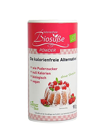 Biosüße Bio-Erythrit - kalorienfreier Zuckerersatz - vegane Zuckeralternative zum Backen , 1er Pack (1 x 90 g) Cover