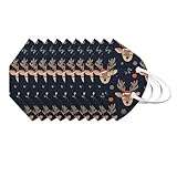 NIMIZIA 10 Stück Weihnachtsmaske Erwachsene Mundschutz 5 Lagige Schutz_Maske mit Motiv,Bunt Weihnachten Bandana Mund Nasenschutz Staubdicht Mund-Nasen Bedeckung Atmungsaktiv für Damen Herren