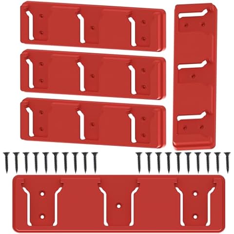 SZWJT-LV Battery Holder for Milwaukee M18 18V Battery, 4pcs Mount 3 Slot Bulk Battery Garage Tool, Battery Holder for Milwaukee for Work Van, Shelf, Toolbox Cover