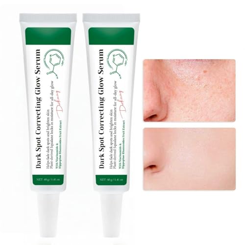 Dark Spot Correcting Glow Serum - Niacinamide Dark Spot Remover for Face - Reduces Dark Spots, Brightens Skin Tone & Hydrates - For All Skin Types (2 pcs)