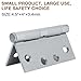 3 Pack 4.5 x 4 Inch Satin Chrome Door Hinges 4 ½
