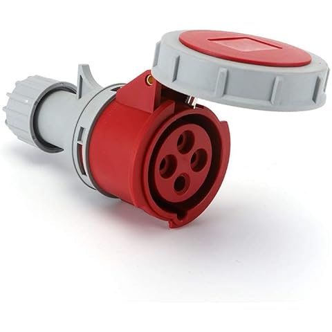 GXMRHWY IEC60309 Waterproof CEE Industrial Connector Socket 4Pin 32A 380V-415V 3P+E IP67 Cover