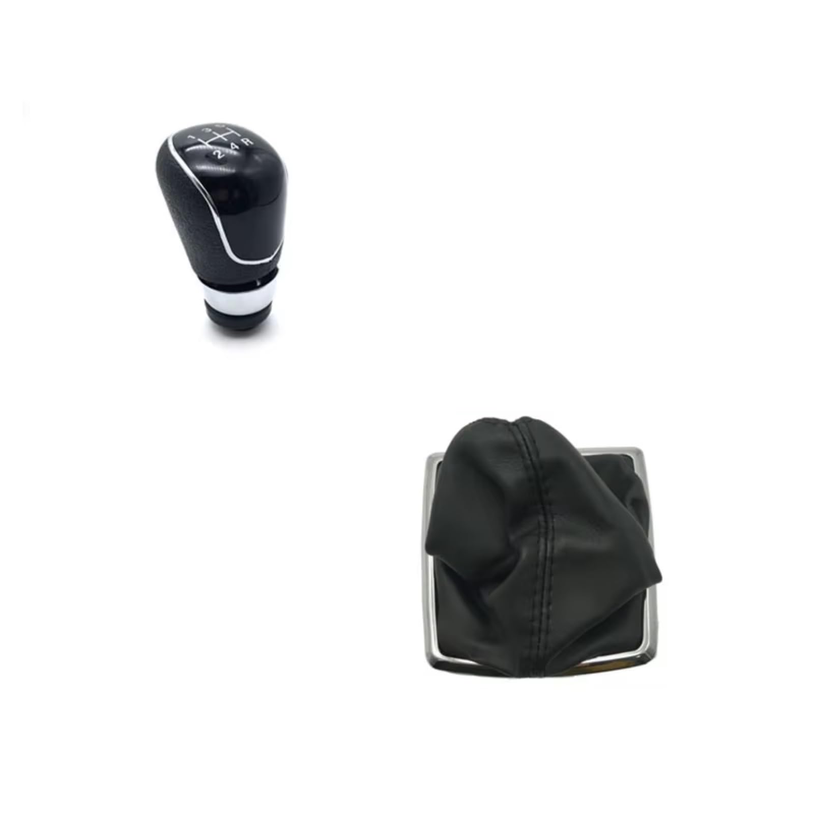 HILLAR Car Gear Stick Knob for Focus 2 MK2 FL MK3 MK4 MK7 for Mondeo for KUGA for Galaxy for Fiesta 5 Speed 6 Gear Shift Knob Manual(Black Small 5speed)