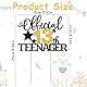 Tyqour Official Teenager 13 Cake Topper 13. Geburtstag Jungen Mädchen Deko Gold Schwarz Official Teenager 13th Birthday Cupcake Toppers Offiziell Teen Glitter für 13. Geburtstag Kuchen Dekoration