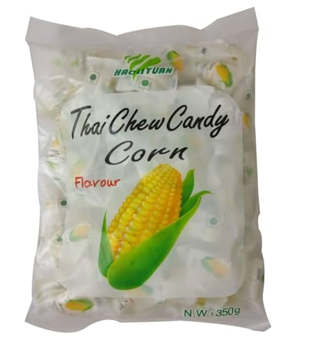 Image of Haoliyuan Avril Dress Thai Chew Corn Flavored Candy | Thailands Toffee, 12.35 Oz / 350 G (Pack of 3)