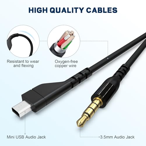 Cable de audio de reemplazo 3.5mm para SteelSeries Arctis 3 miniatura 6