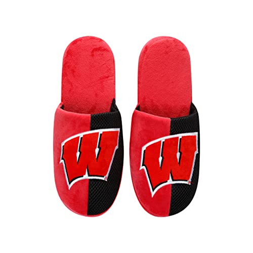Image of FOCO Oklahoma Sooners NCAA Mens Team Logo Staycation Slippers