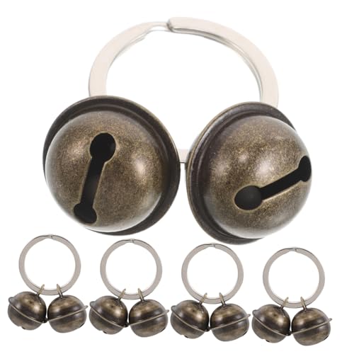 Happyyami 5Pcs Pet Bell for Dogs and Cats Decorative Collar Accessory with Crisp Sound for Training and Keychain Use Versatile Pendant for Pets of All