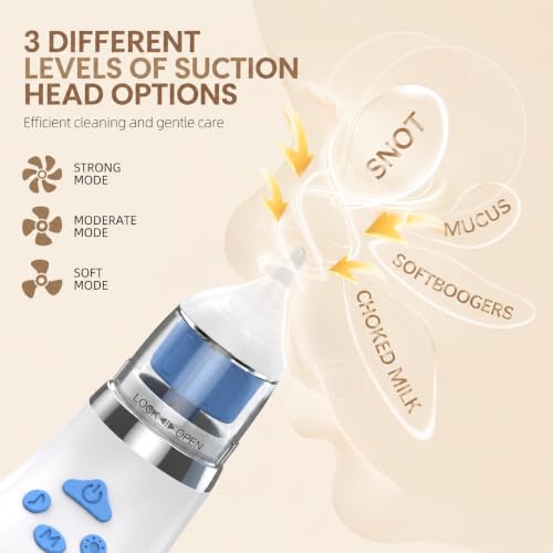 Image of SOFTIES Electric Baby Nasal Aspirator for Newborns, 3 Silicone Tips