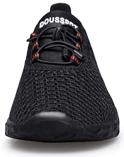 Doussprt DOUM049 Men'S Water Shoes Quick Drying Sports Aqua Shoes Allblack Size 11 thumb #1