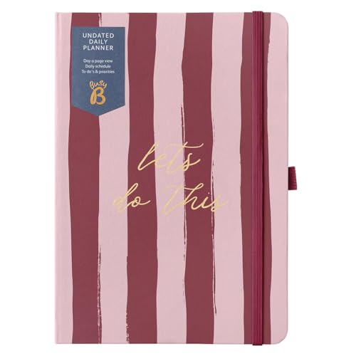 Agenda A5 1 jour par page non daté pour ne plus gaspiller de pages lors de vos congés