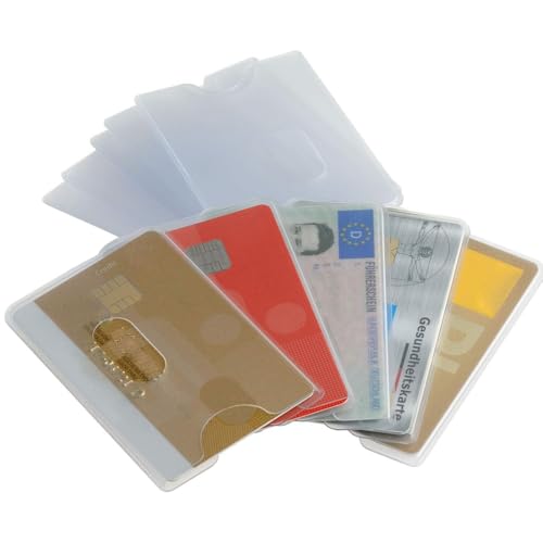 COYUN 10 Piezas Fundas para Tarjetas de Crédito Trasparente, Custodia Porta Carte Plastico, Funda Tarjeta, para Tarjeteros, Credit Card, Tarjetera, Portatarjetas, Carta de Crédito