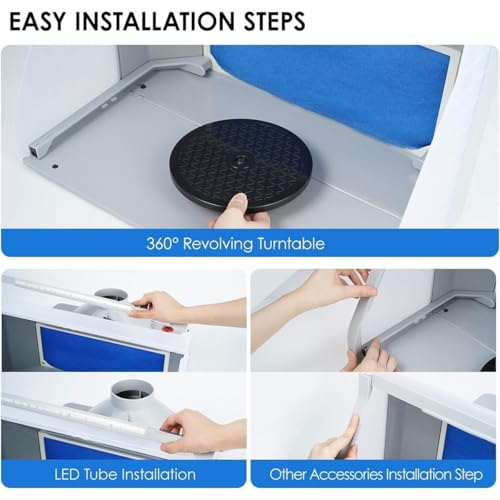 Cabine aérographe avec éclairage LED et kit de ventilation - 7