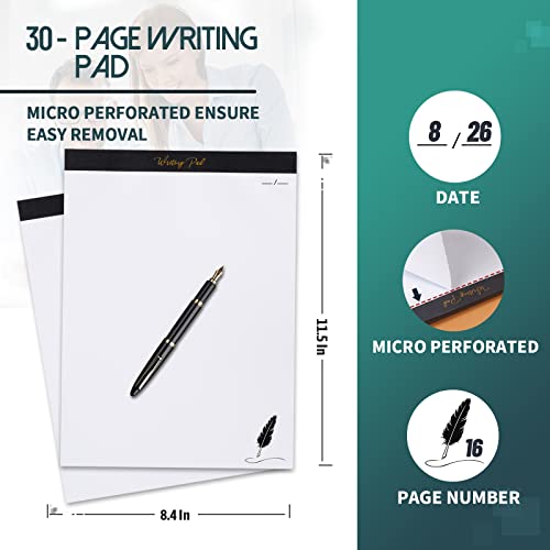 Portfolio Folder Padfolio With Writing-Notepad - Stylish Crocodile Leather Portfolio With Tablet Sleeve, Phone Pocket & Business Card Holder, Conference File Folder Organizer Padfolio For Women/Men #TOP5