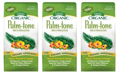 Espoma Organic Palm-Tone 4-1-5 Natural & Organic Plant Food; 4 lb. Bag; Organic Fertilizer for Palm, Hibiscus, & Tropical Plants - Pack of 3