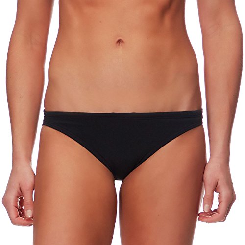 TYR Women's Solid Bikini Bottom (Medium, Black)
