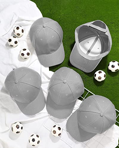 Image of Handepo 24 Pcs Blank Baseball Caps Adjustable Back Strap Unisex Blank Design Caps Plain Unisex Hats for Men Women