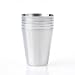 BLIBUNALA Lot de 6 tasses à café en acier inoxydable pour le camping, le thé, le camping, le pichet et les verres (argent, taille unique)
