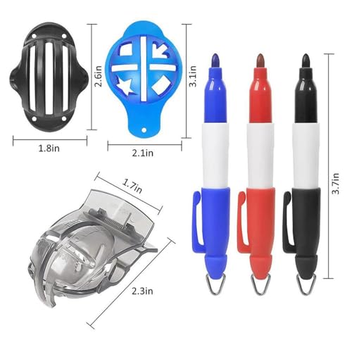 Namvo Golfball-Markierungs-Kits – 3-teiliges Ausrichtungs-Set mit Liner und Markierungswerkzeugen – Golfball-Zubehör