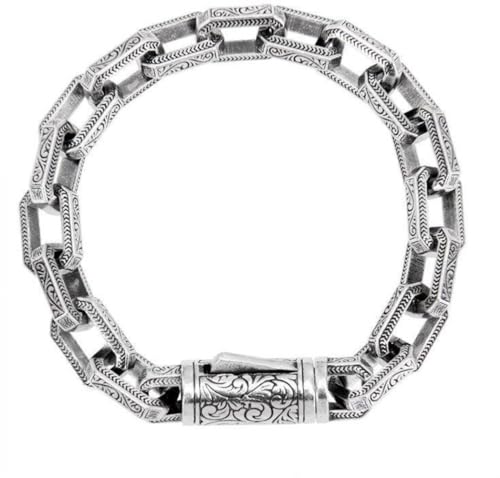 Tissage travail lourd large argent collier homme durable