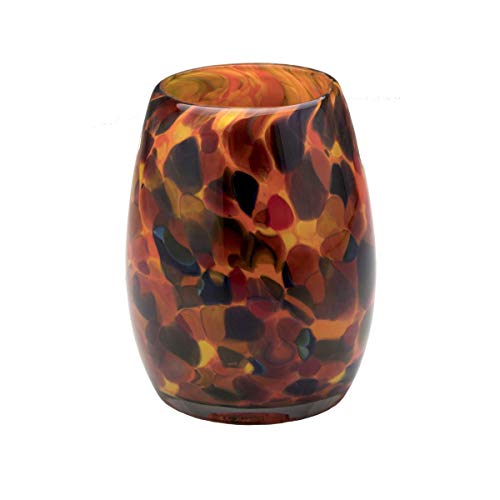 Votivecandleholdertealighthandmadeblownglassaccentvasecenterpiecehomedecorartistdehannajonesseattlewaorangemmhalloweennight Urban Country Home Decor Votive candle holder tea light handmade blown glass accent vase centerpiece home decor artist dehanna jones seattle wa orange mm halloween night urban country home decor