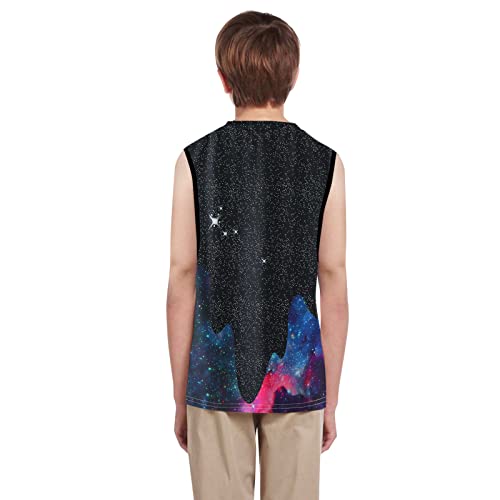 CsgrFagr Camiseta para meninos e meninas para adolescentes com estampa 3D de verão sem mangas, colet