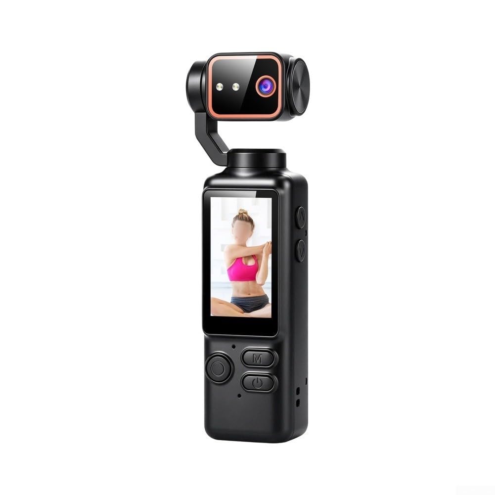 Videocamera portatile 4K con obiettivo flip a 180°