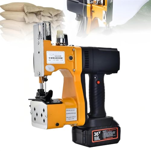 Máquina de coser portátil, cosedora de mano inalámbrica con batería de gran capacidad, ideal para coser arpillera, lona, saco y bolsa de arroz