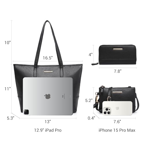 Set 3 bolsos veganos para mujer con cartera miniatura 4