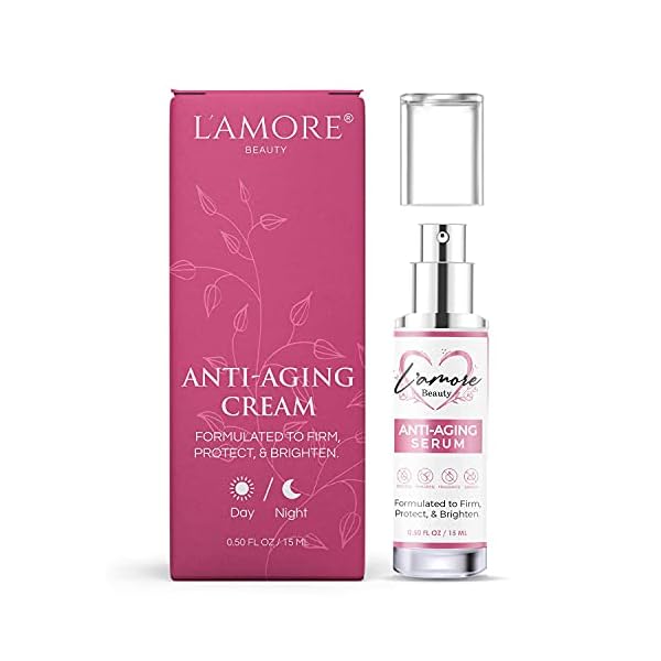 L'AMORE BEAUTY Anti Aging Cream - Wrinkle Cream For Face - Face Moisturizer For Women - Retinol Cream For Face - Collagen Face Cream - Peptide Face Cream - Daily Facial Moisturizer, 15ml