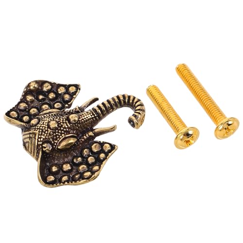 Artibetter 大象形状引き出しノブ 真鍮製フック付き動物型キャビネットハンドル 多機能収納用ドアプルハンドル 家具引き出し クローゼット用