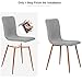 Dining Chairs Set of 4 Kitchen Dining Room Chairs Accent Chairs for Living Room Bedroom Mid Century Modern Upholstered Side Chair with Fabric Cushion Seat Back Brown Metal Legs, Grey