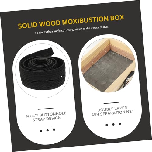 Caja portátil para moxibustión de madera, resistente a altas temperaturas, para cuidado corporal en espalda, cuello y abdomen, herramienta práctica para masaje en el hogar miniatura 3