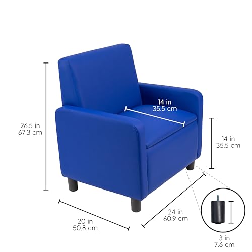 Image of FDP Kid Comfort Collective Modular Club Chair with Arms - Blue