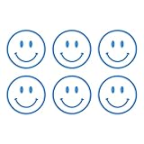 ForzaGroup ニコちゃんマーク カッティング ステッカー シール スマイル かわいい 車 防水 6個セット (3030-01)