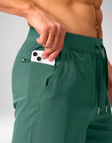 Image of Soothfeel Men's Running Shorts with Zipper Pockets 9 inch / 7 inch / 5 inch Quick Dry Eight Basketball Gym Workout Athletic Shorts