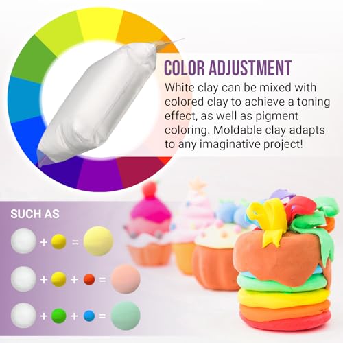 Image of CALPALMY Air Dry Foam Clay (36 Pack), 360g White Moldable Soft Clay for Kids Gifts Partty and School Project Supplies, Perfect for Crafting Cosplay and Artistic Projects