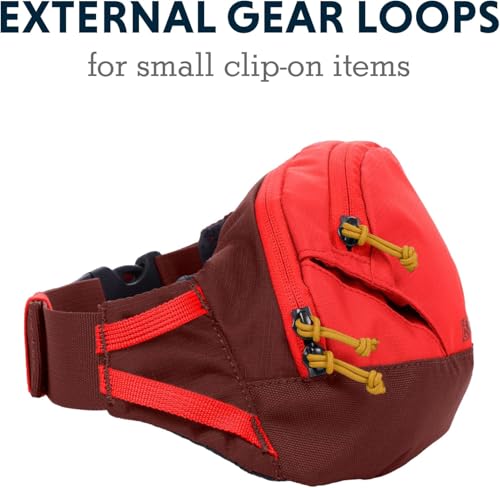 RUFFWEAR Verstellbare Umhängetasche & Gürteltasche für Hundespaziergang, Umhängetasche oder Hüfttasche mit Reißverschlusstaschen, Hundeleckerli-Tasche & Hundekotbeutel-Tragetasche, Rot Sumac