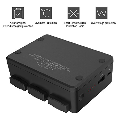 Smatree Portable Charging Station Compatible With Dji Tello Battery , Simultaneously Charge 3 Batteries #TOP4