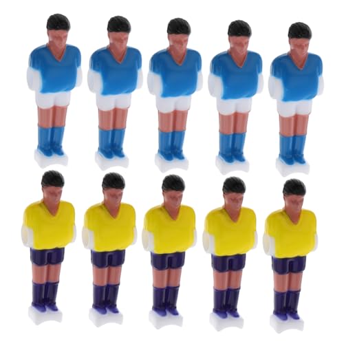 ifundom 10Pcs Mini Foosball Replacement Players Set Realistic Soccer Game Figures Table Soccer Men for Indoor Fun Portable Play Set for Home and Office